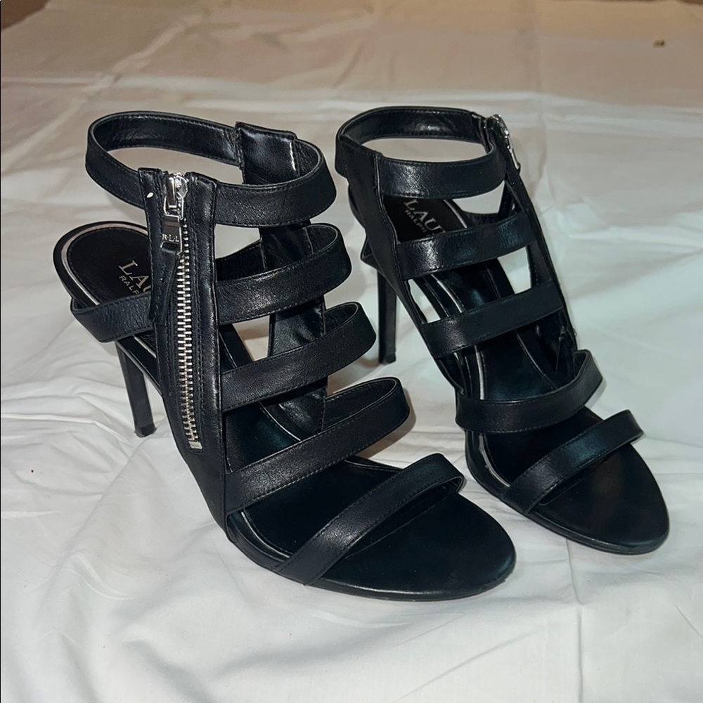 Lauren Ralph Lauren strappy zipper heels